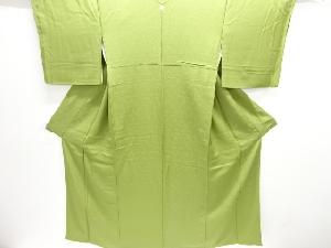 花模様織り出し一つ紋色無地着物